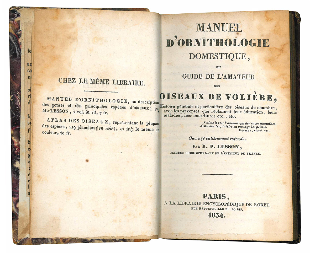 Manuel d'ornithologie domestique, ou Guide de l'amateur des oiseaux de …