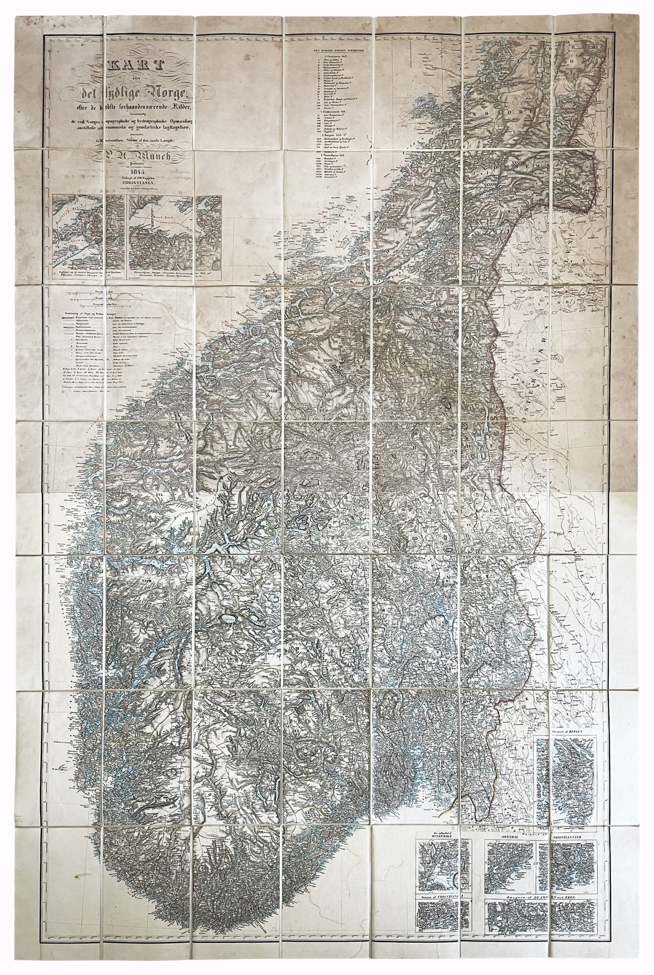 [Map of Norway] Kart over det sydlige Norge efter de …