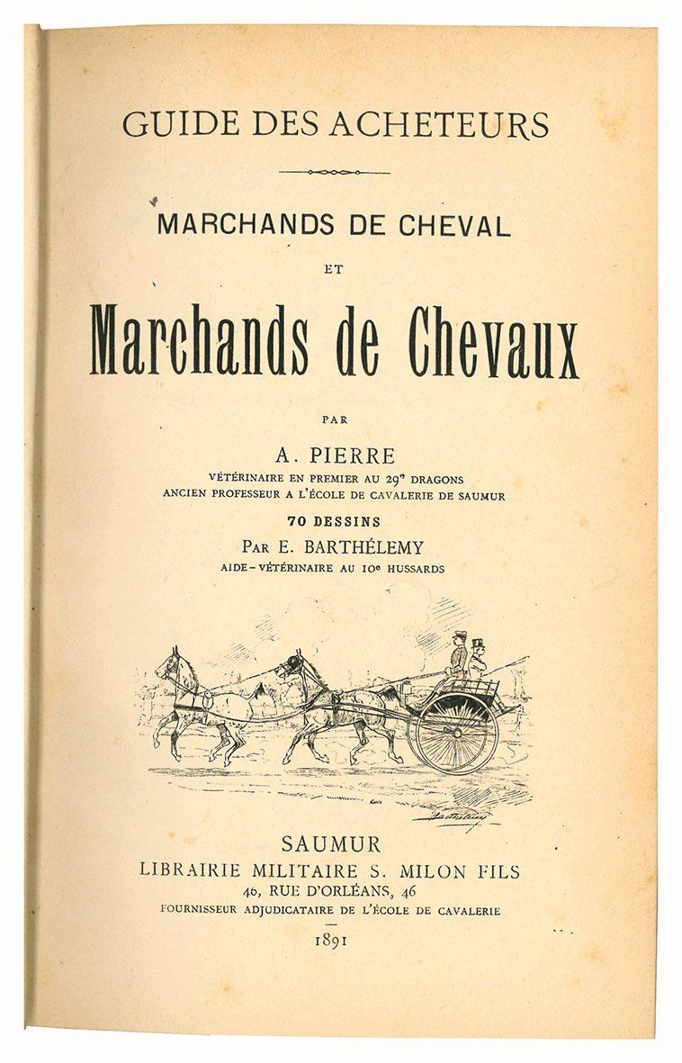 Marchands de cheval et marchands de chevaux