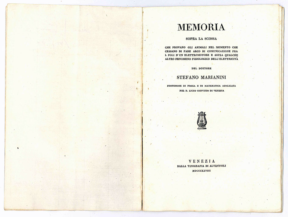 Memoria sopra la scossa che provano gli animali nel momento …
