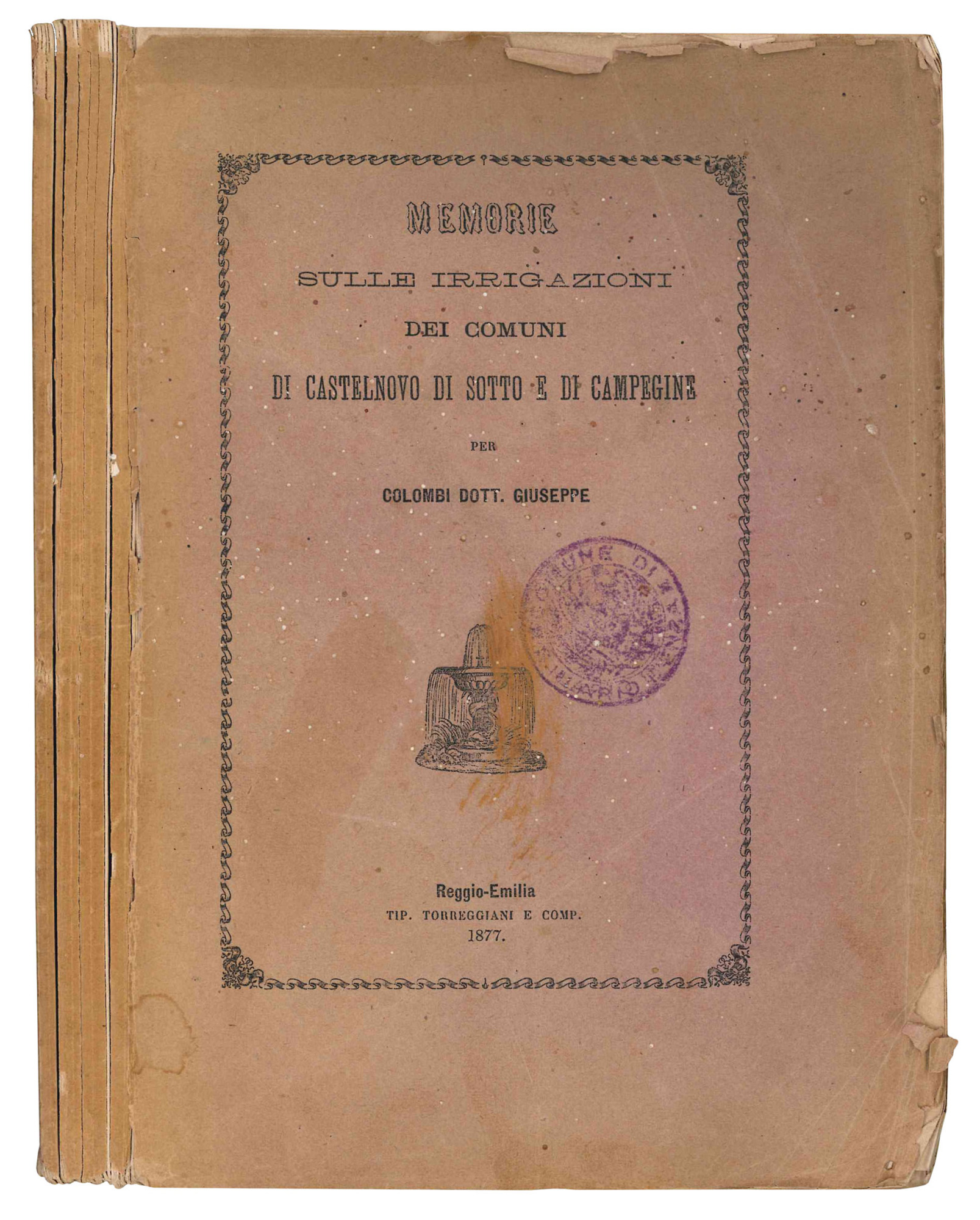 Memorie sulle irrigazioni dei comuni di Castelnuovo di Sotto e …