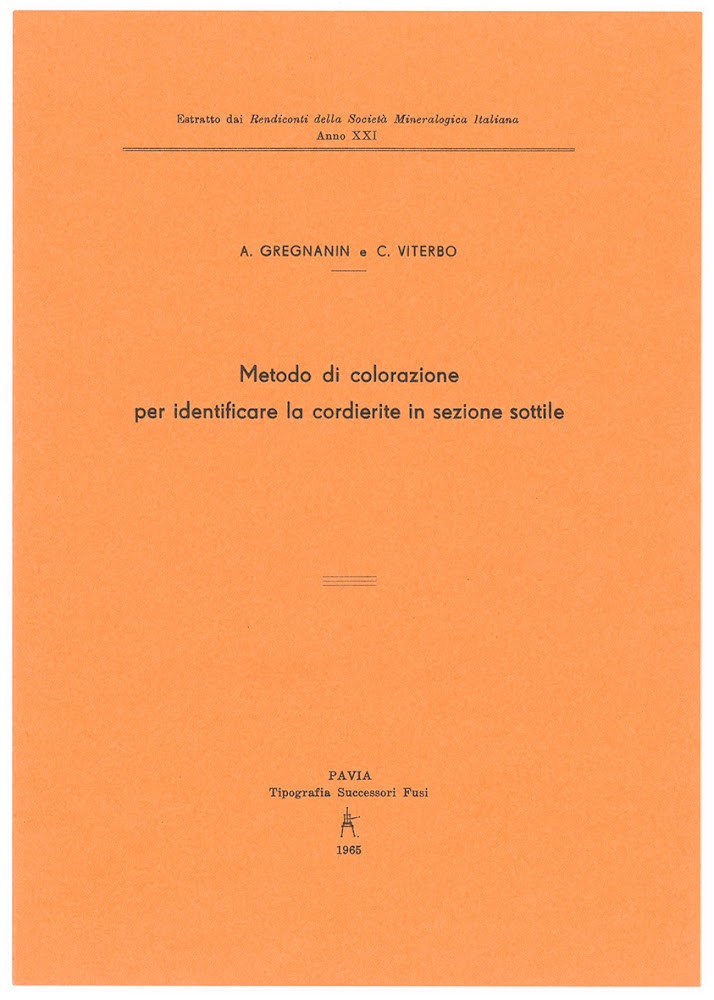 Metodo di colorazione per identificare la cordierite in sezione sottile.