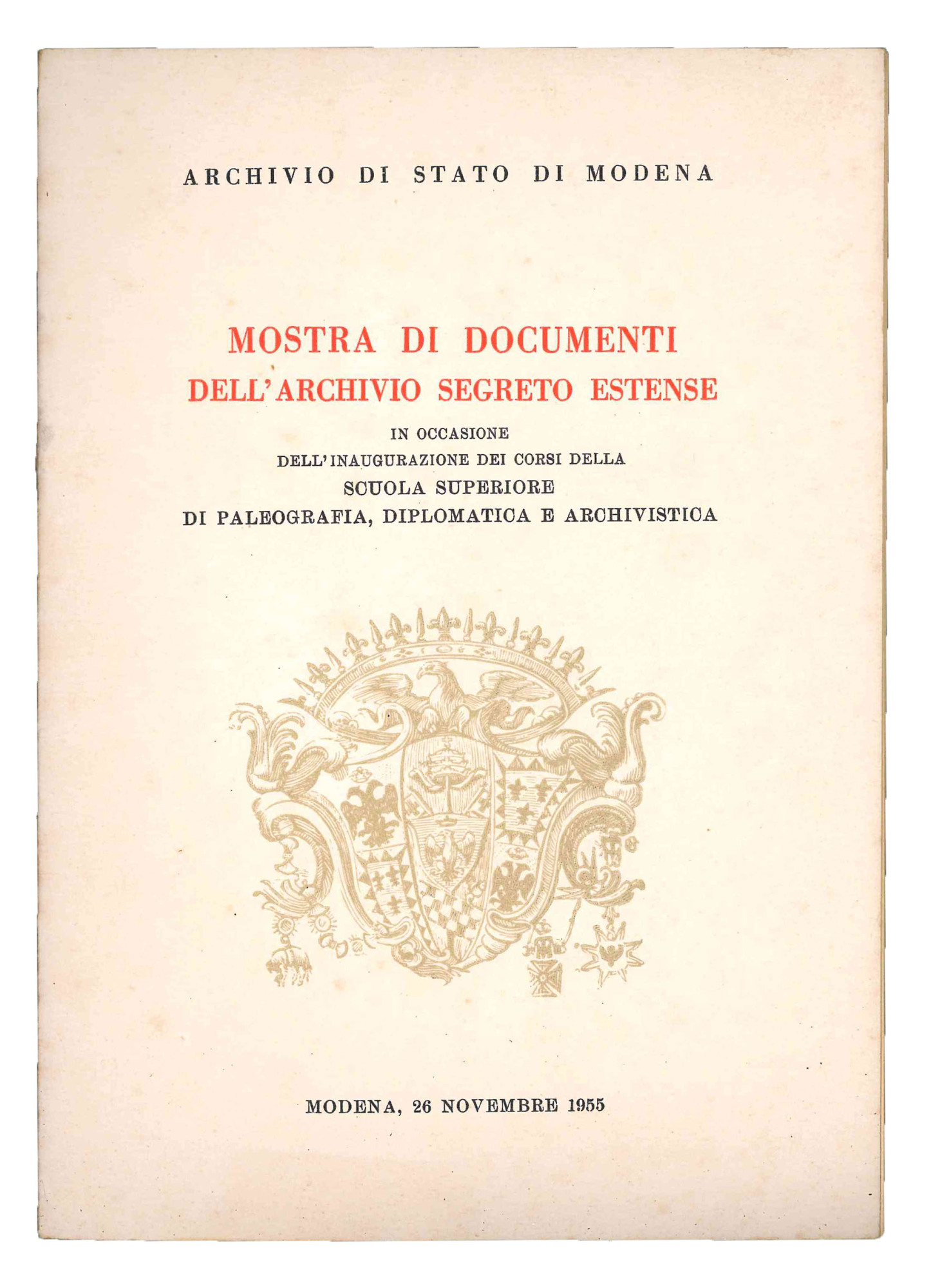 Mostra di documenti dell'Archivio segreto estense in occasione dell'inaugurazione dei …