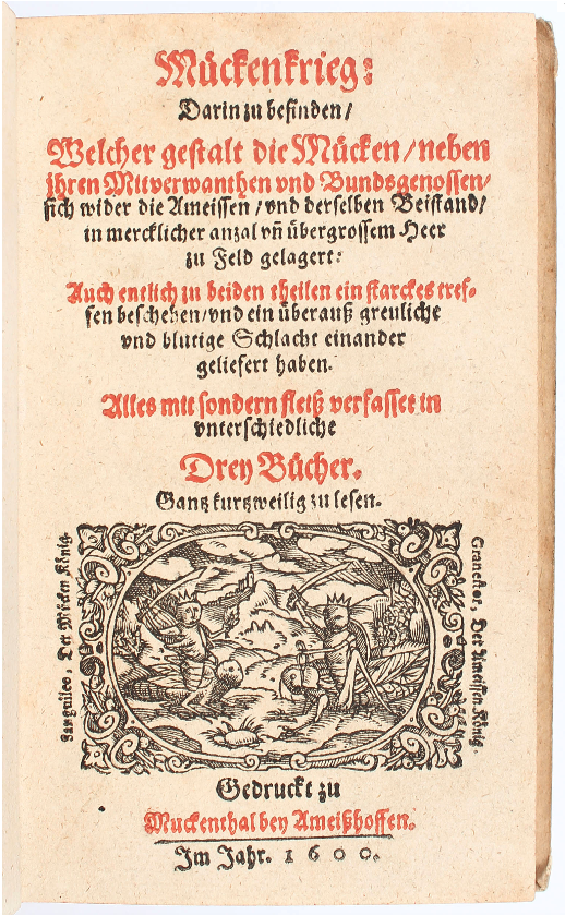 Mückenkrieg, Darin zu befinden, Welcher Gestalt die Mücken, neben ihren …