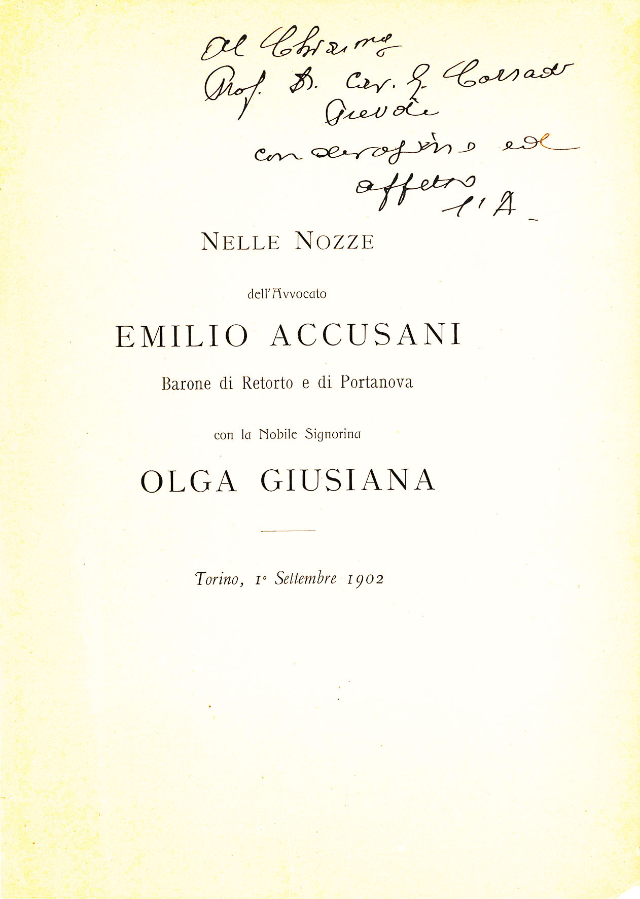 Nella benedizione nuziale.