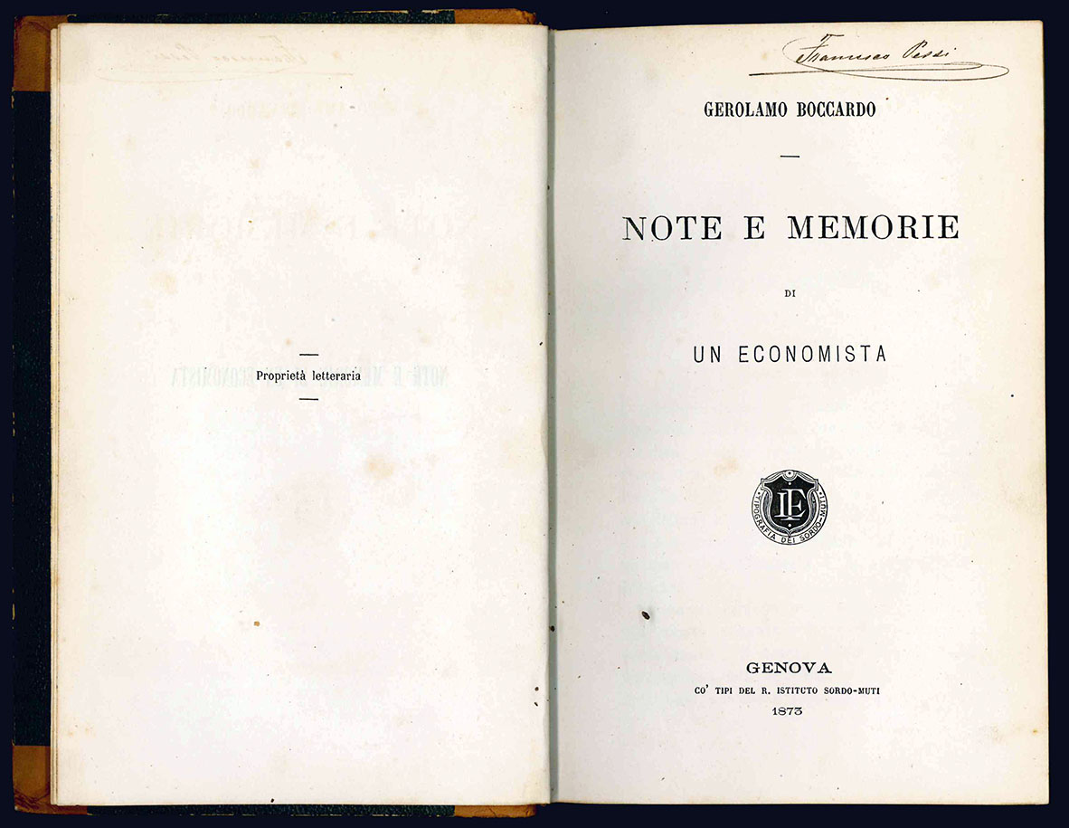 Note e memorie di un economista.