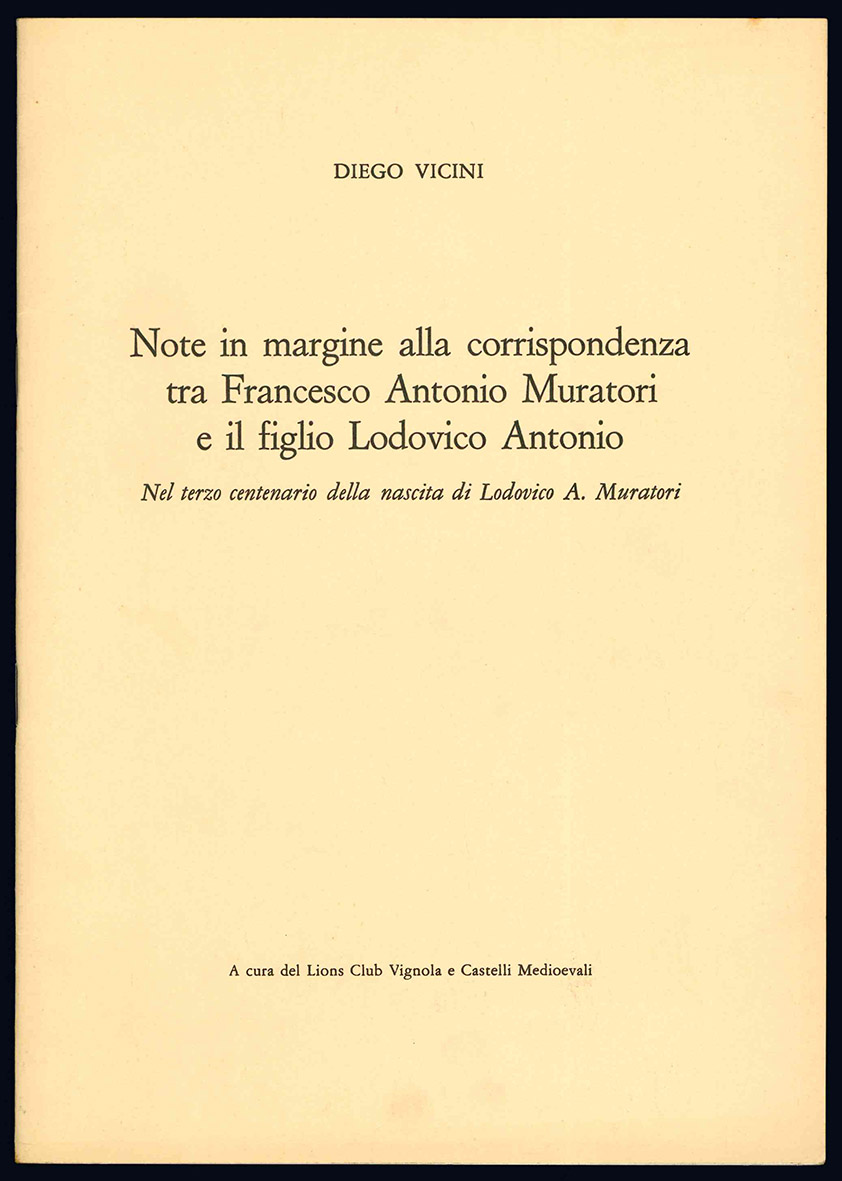 Note in margine alla corrispondenza tra Francesco Antonio Muratori e …