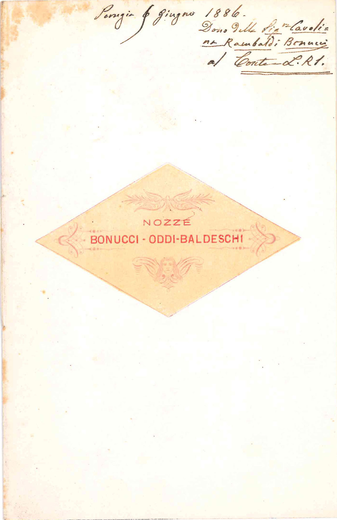 Nozze Bonucci - Oddi-Baldeschi.