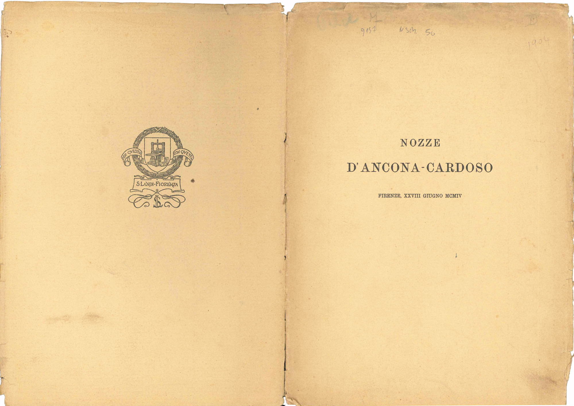 Nozze d'Ancona - Cardoso. Nuovi documenti celliniani.