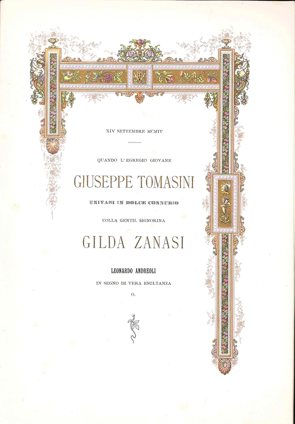 Nozze Tomasini - Zanasi.