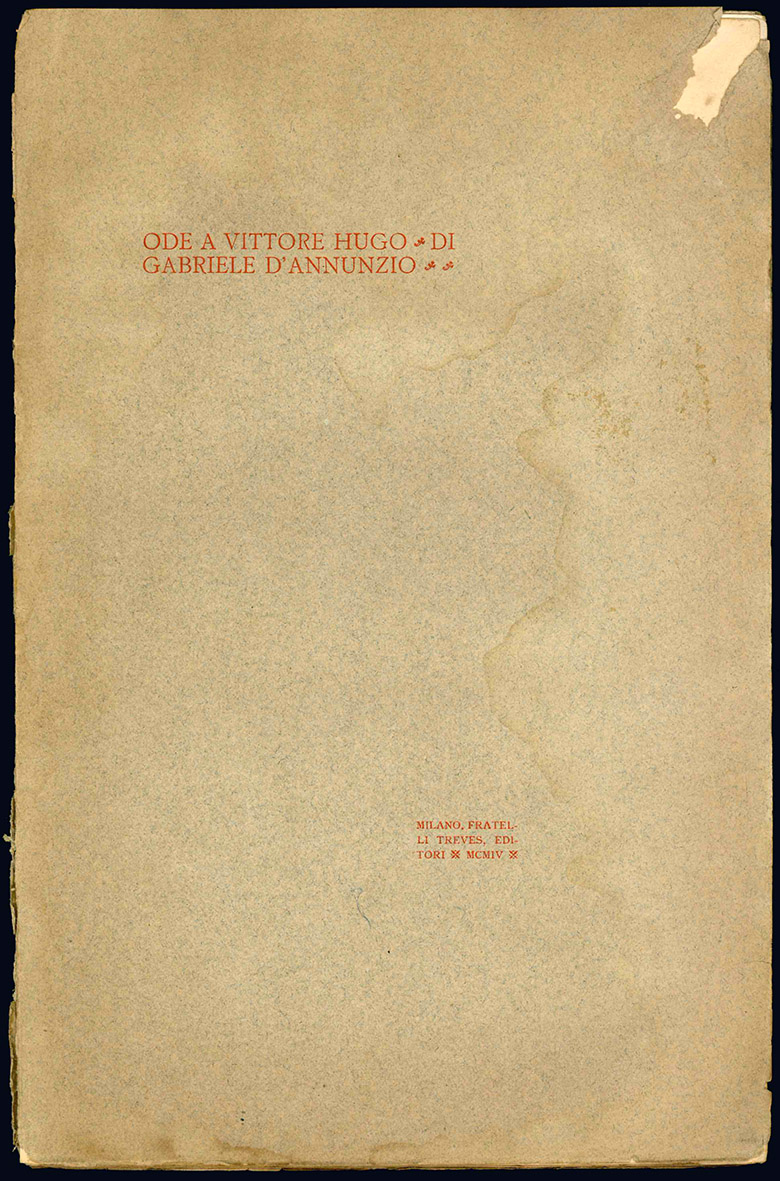 Ode a Vittore Hugo.