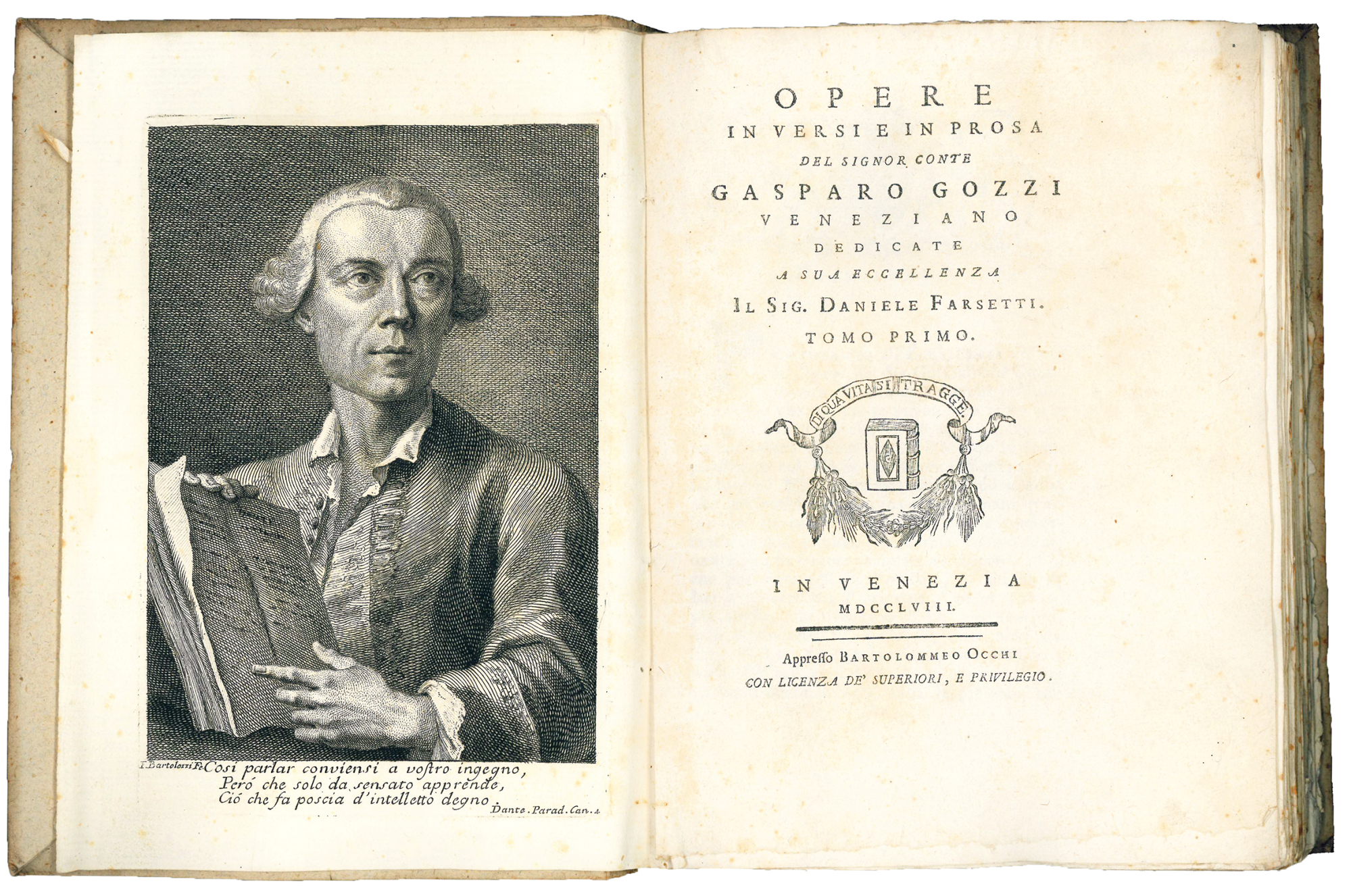 Opere in versi e in prosa del Signor Conte Gasparo …