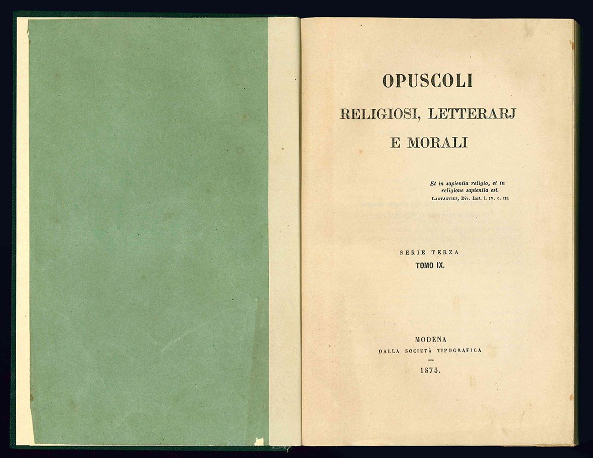 Opuscoli religiosi, letterari e morali. Serie terza. Tomo IX [-X].