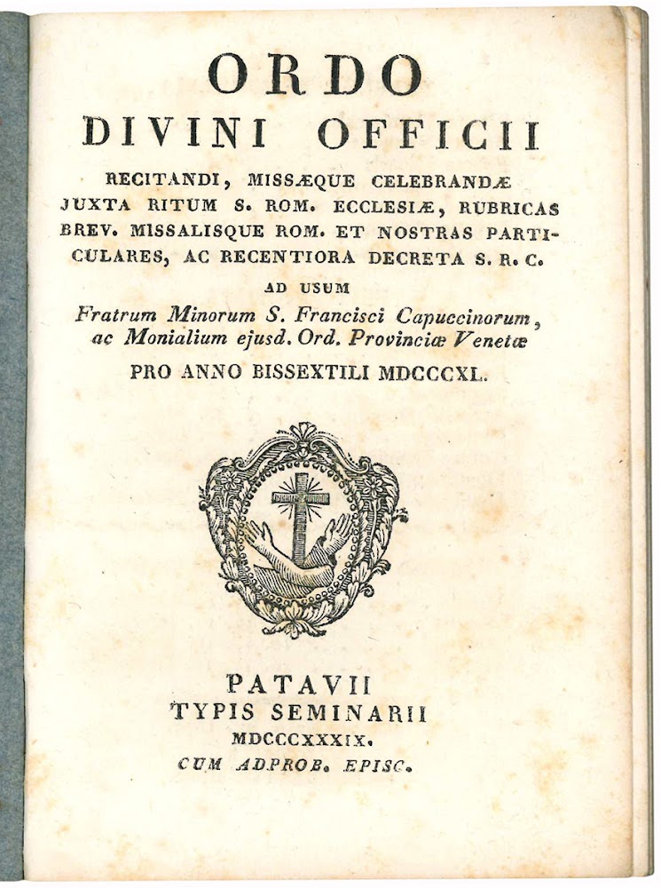 Ordo Divini Officii recitandi, Missaeque Celebrandae Juxta Ritum S. Rom. …