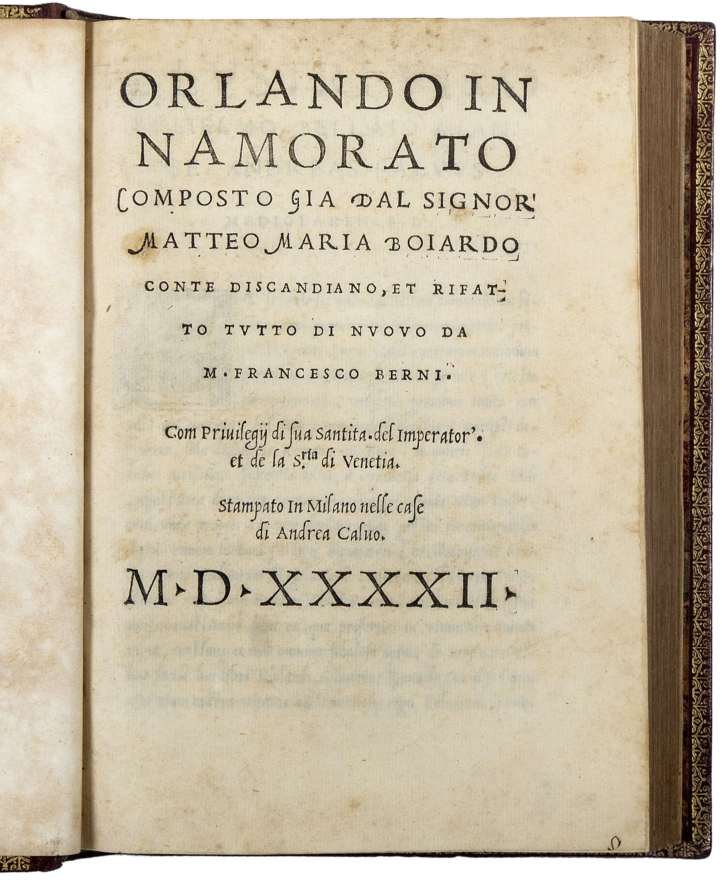 Orlando innamorato composto già dal signor Matteo Maria Boiardo conte …