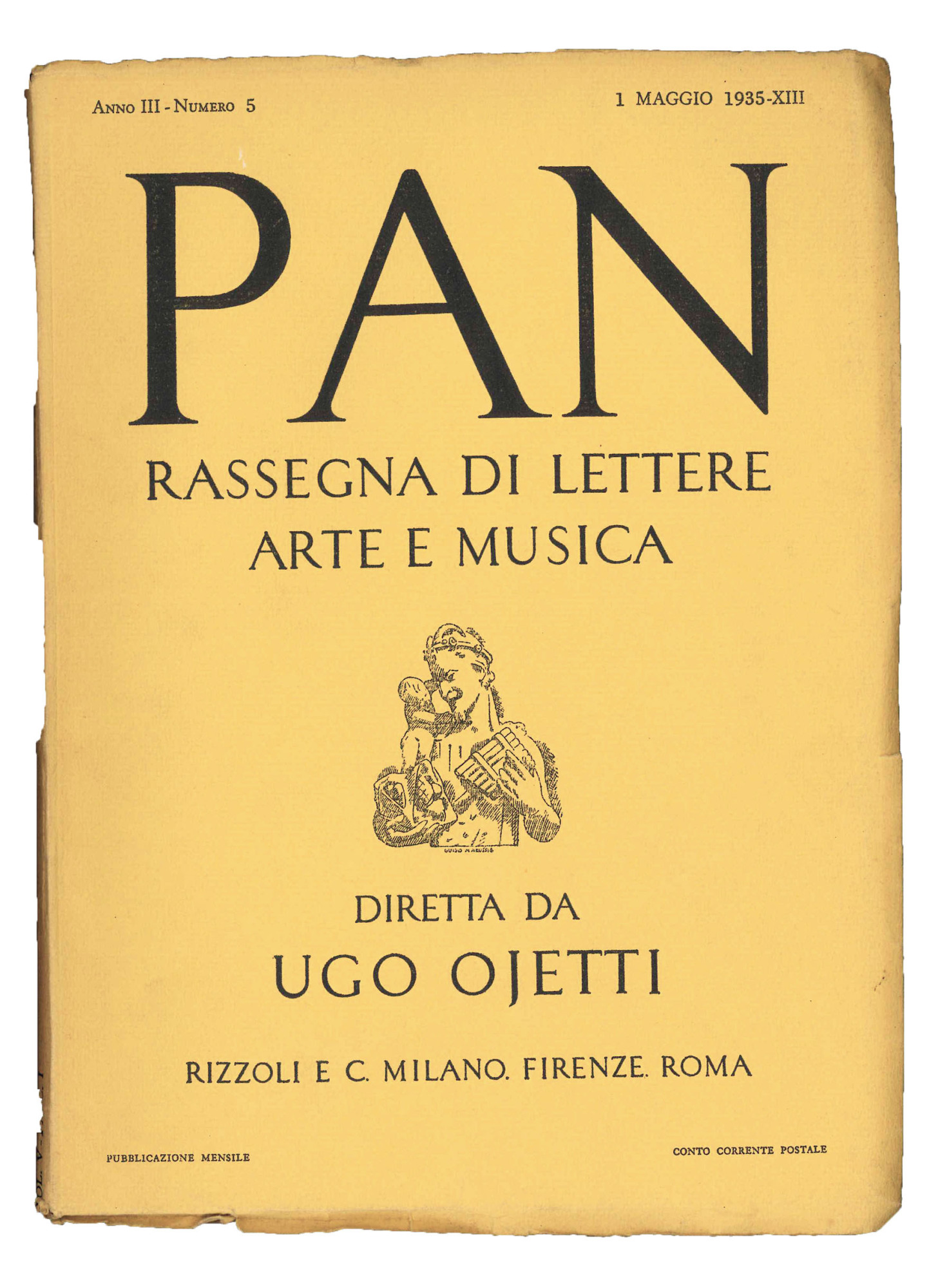 Pan. Rassegna di lettere, arte e musica. Lotto di 6 …