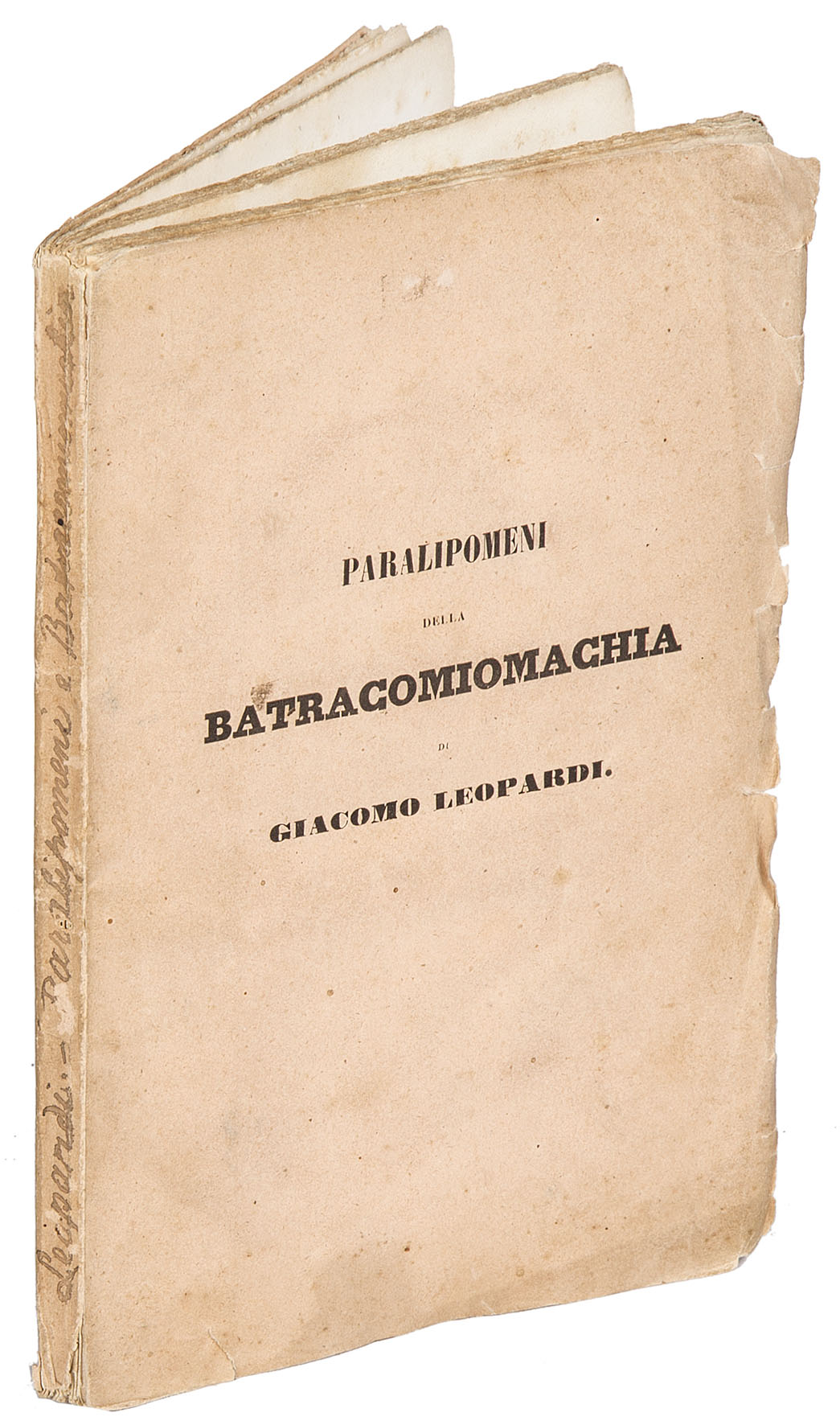 Paralipomeni della Batracomiomachia di Giacomo Leopardi