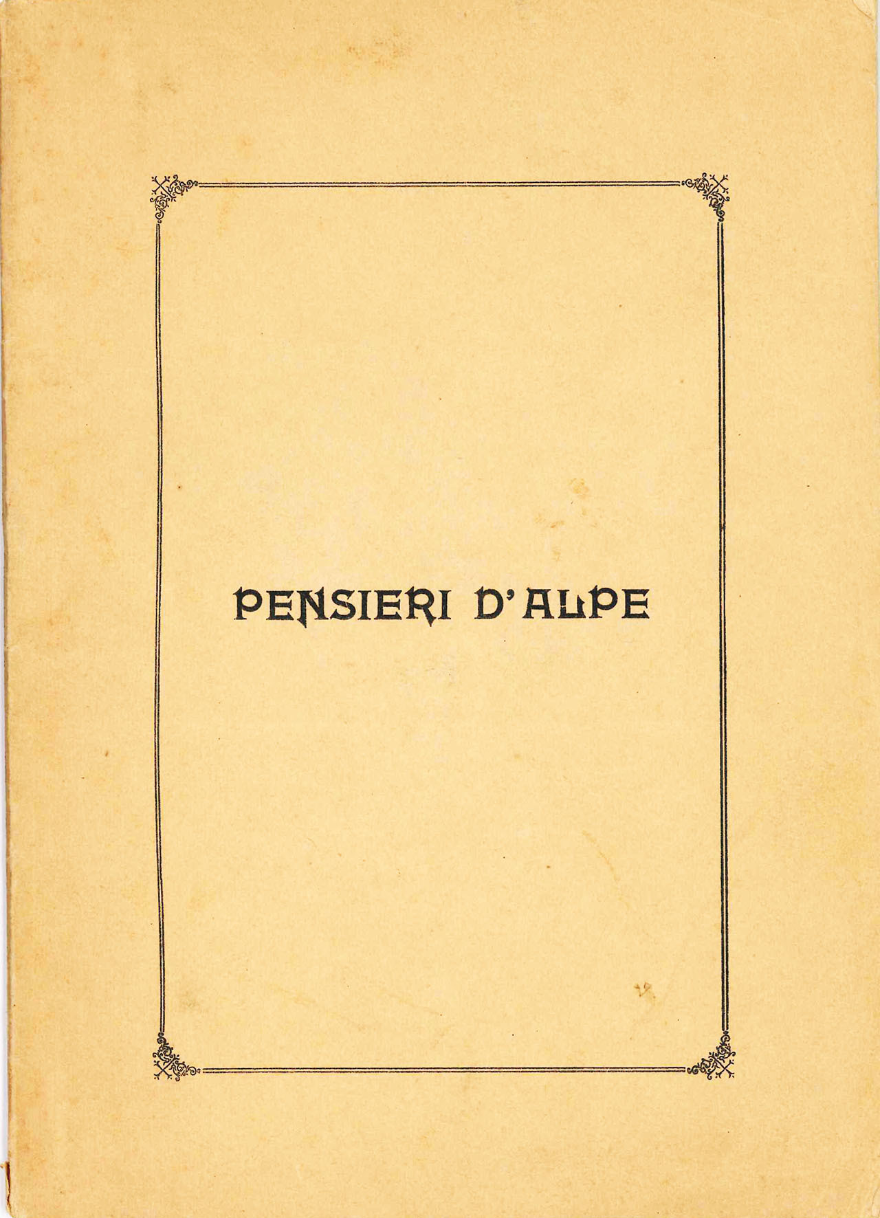 Pensieri d'Alpe.