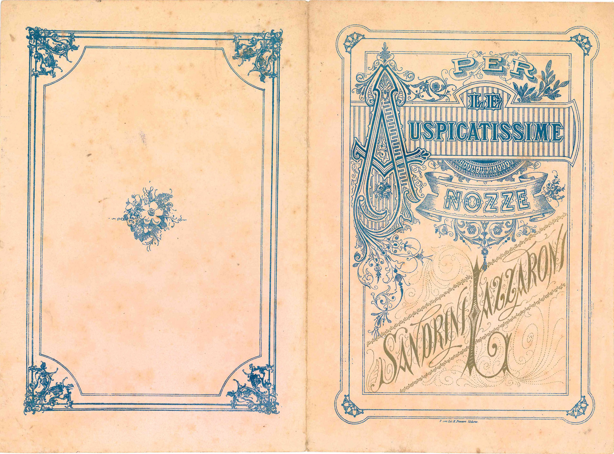 Per le auspicatissime nozze Sandrini - Lazzaroni.