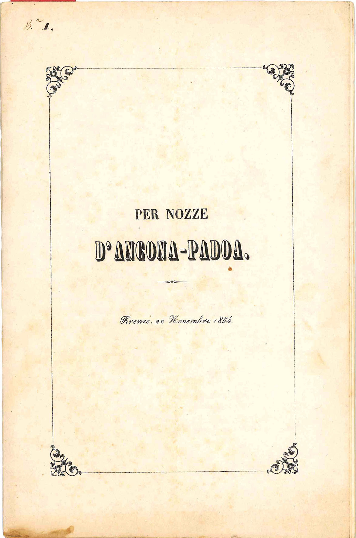Per nozze d'Ancona - Padoa