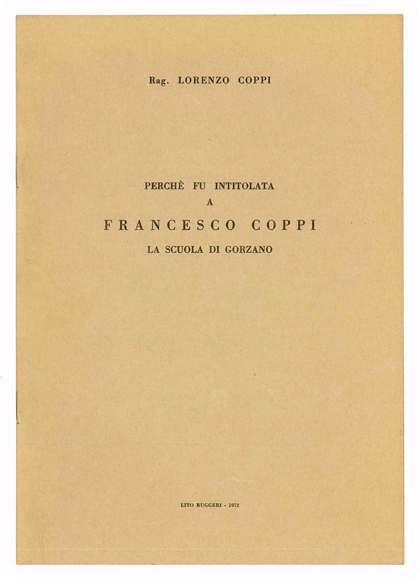 Perchè fu intitolata a Francesco Coppi la scuola di Gorzano.