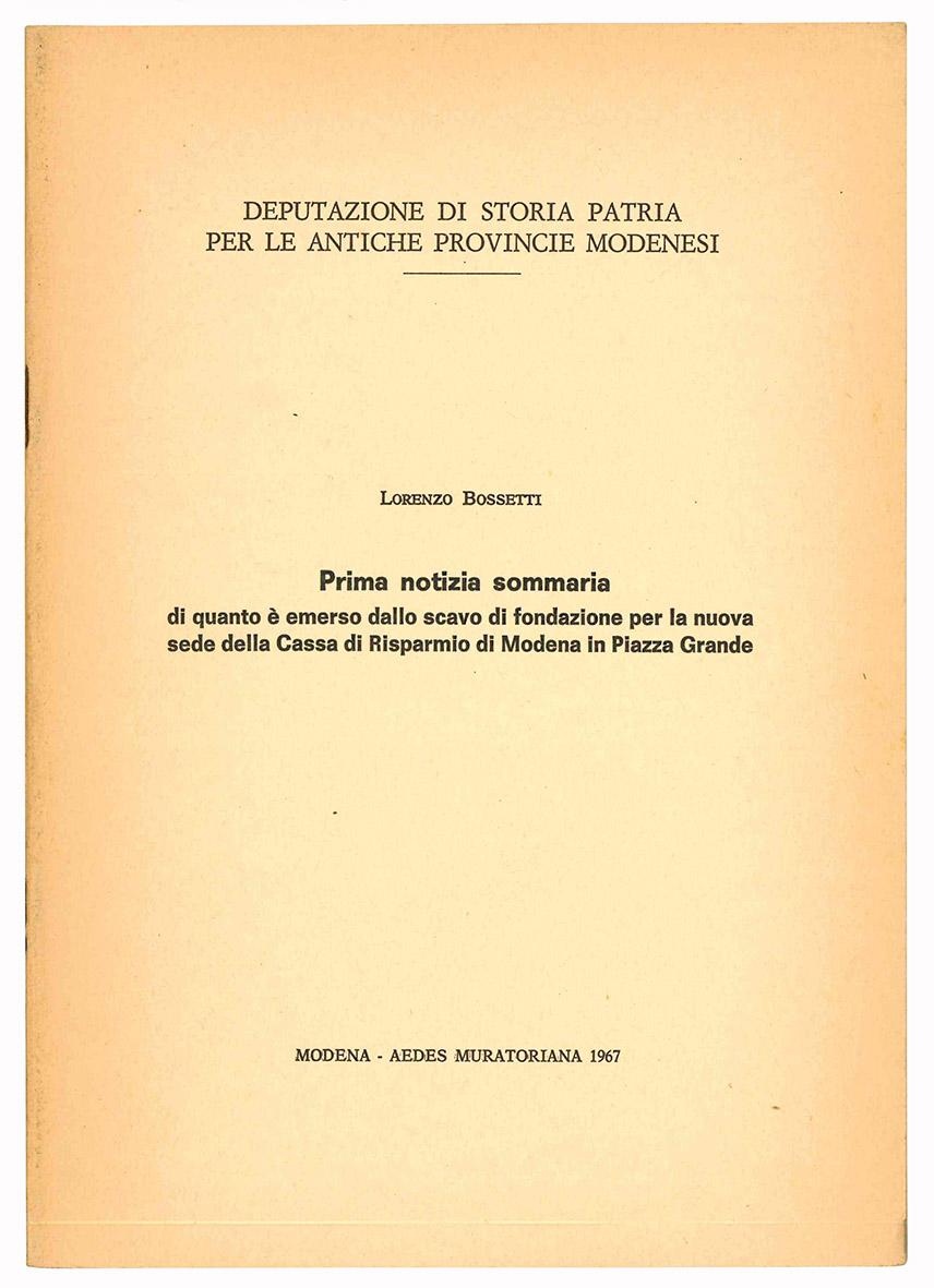 Prima notizia sommaria di quanto è emerso dallo scavo di …