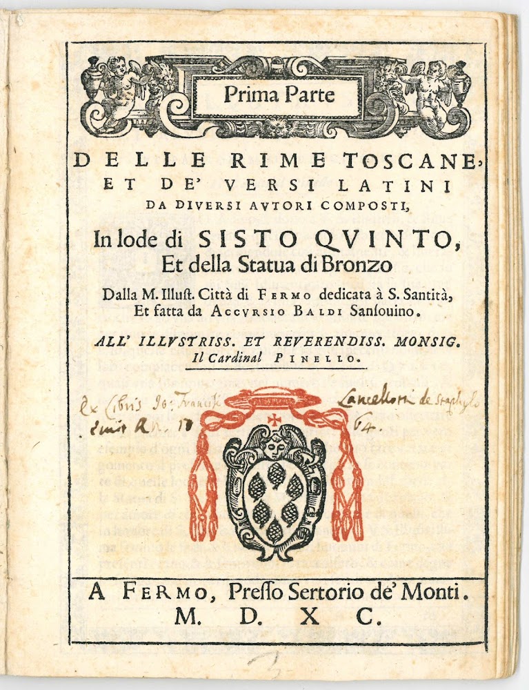 Prima parte delle rime toscane, et de' versi latini da …