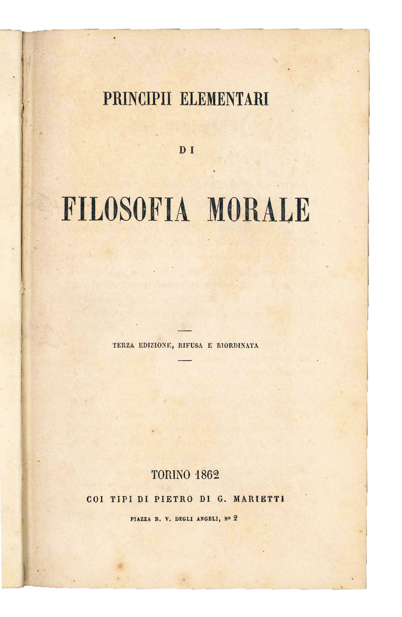 Principi elementari di filosofia morale.