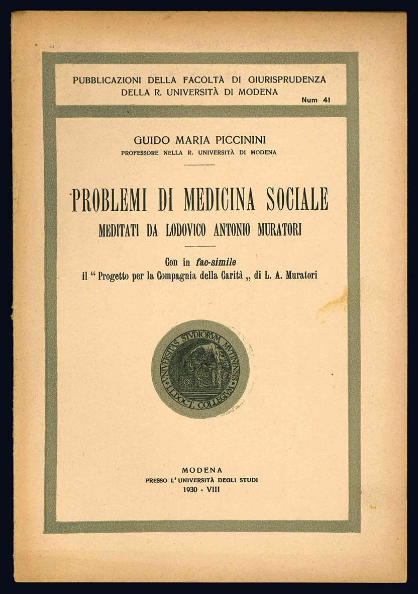 Problemi di medicina sociale meditati da Lodovico Antonio Muratori. Con …