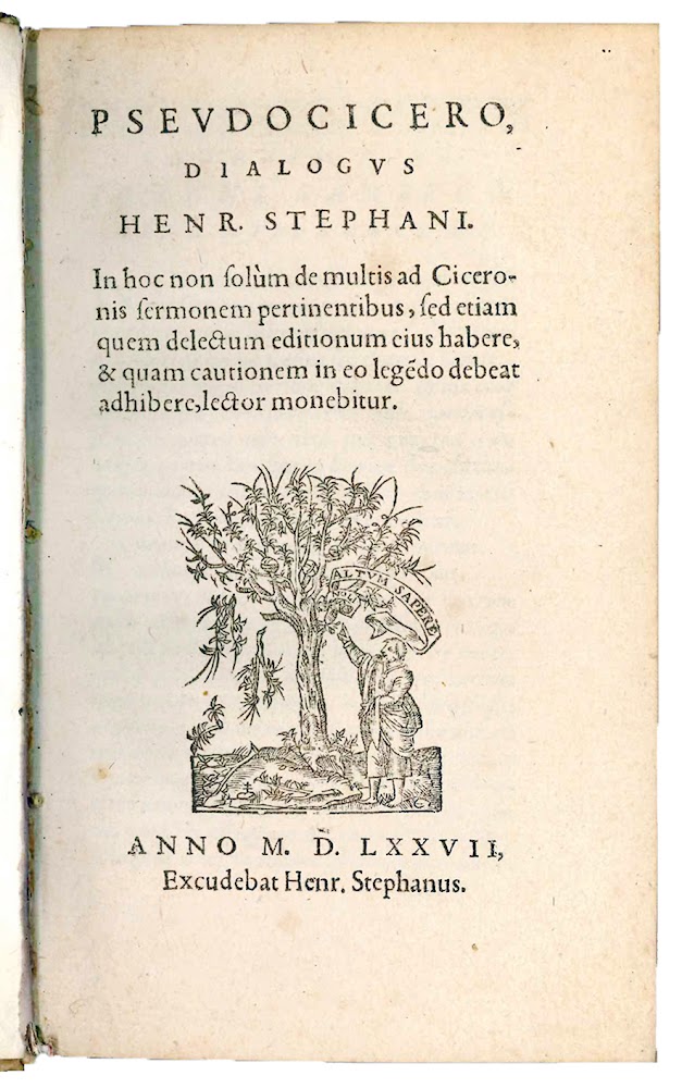 Pseudocicero, dialogus [...] In hoc non solùm de multis ad …