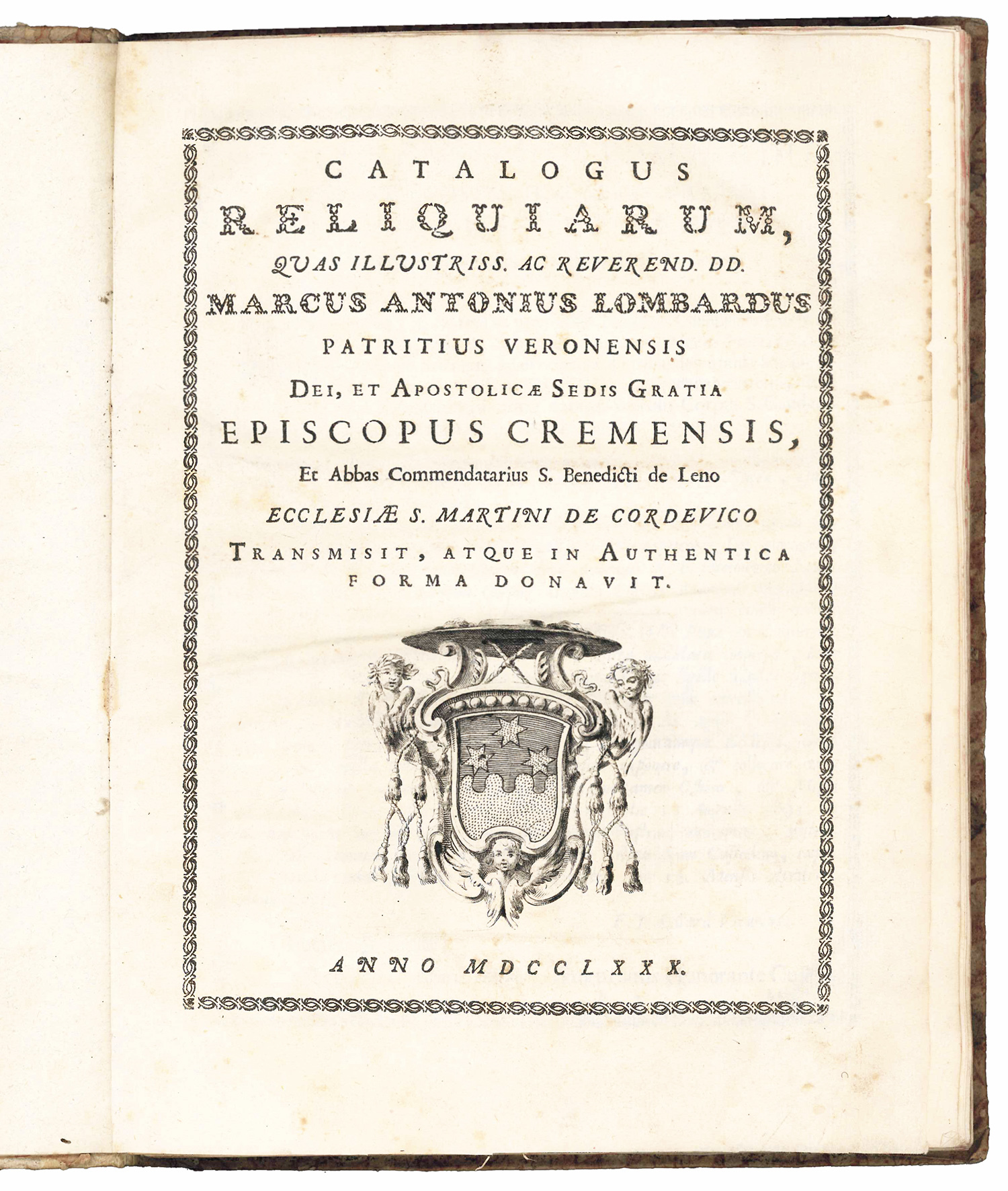 quas Illustriss. ac Reverend. DD. Marcus Antonius Lombardus Patritius Veronensis …