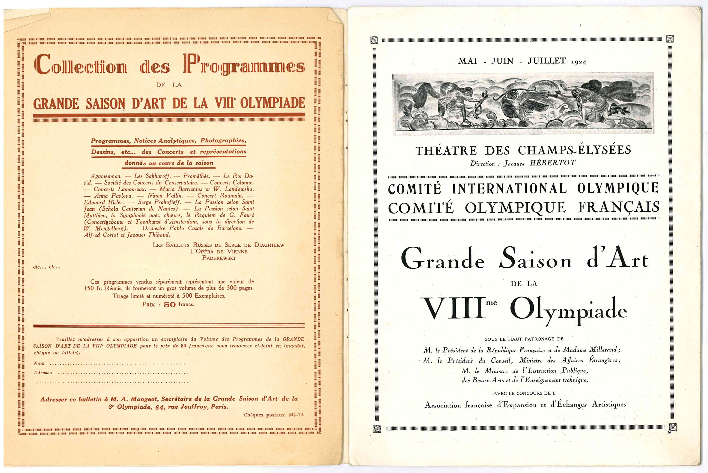 Raccolta di 4 opuscoli degli anni '20 contenenti programmi teatrali