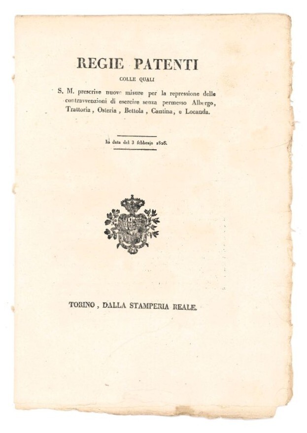 Regie patenti colle quali S.M. prescrive nuove misure per la …