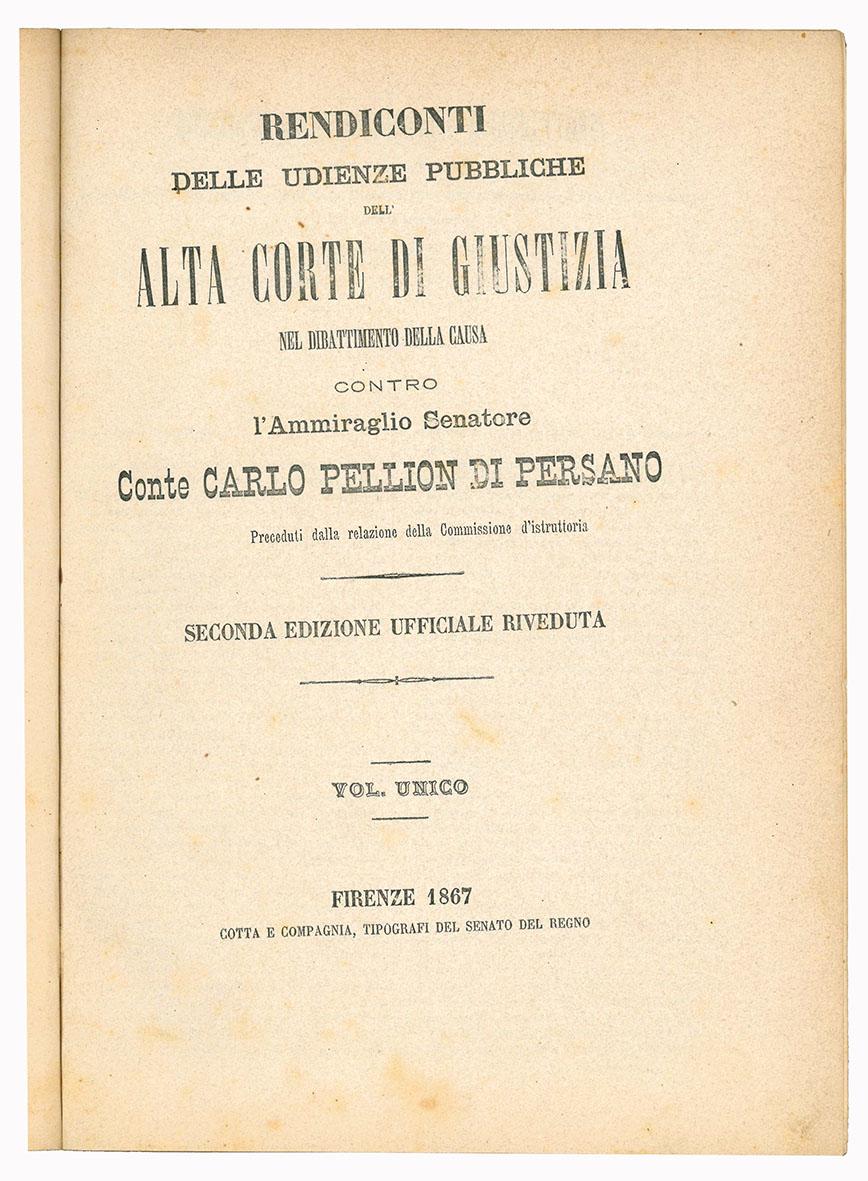Rendiconti delle udienze pubbliche dell'alta corte di giustizia nel dibattimento …
