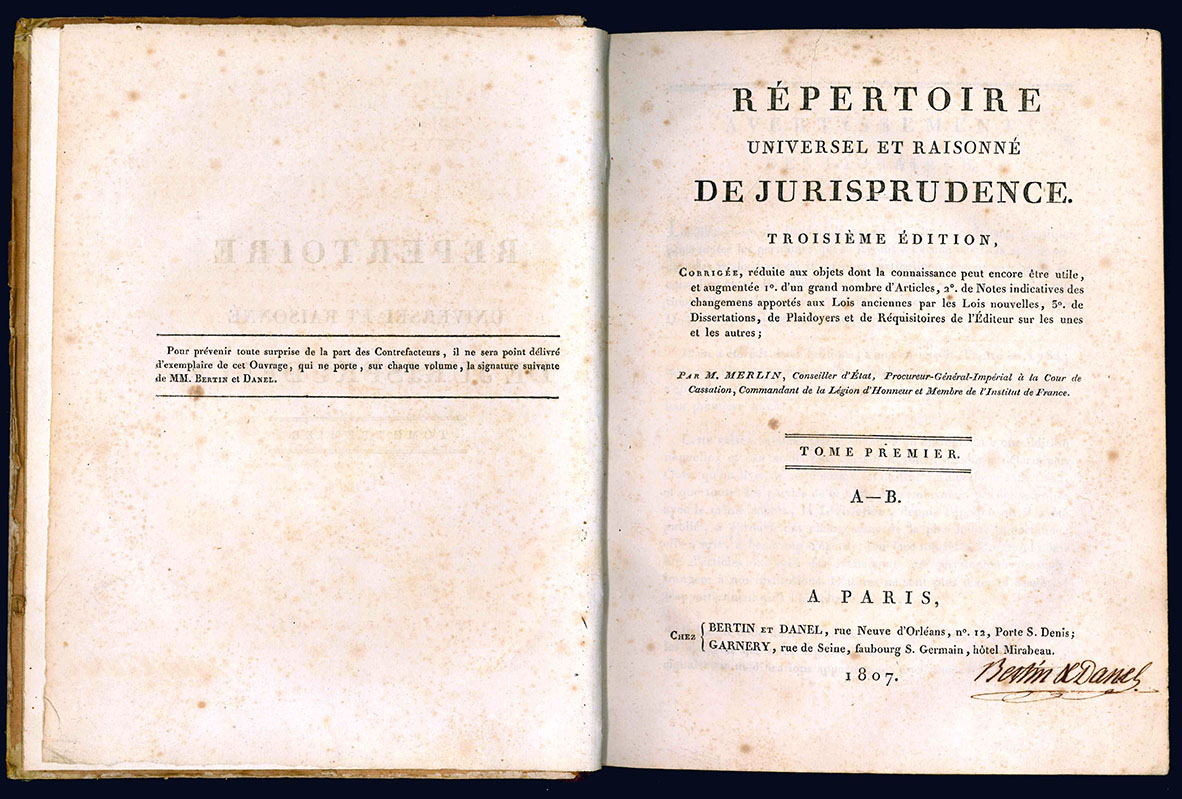 Répertoire universel et raisonné de jurisprudence. Troisiéme édition, Corrigée, réduite …