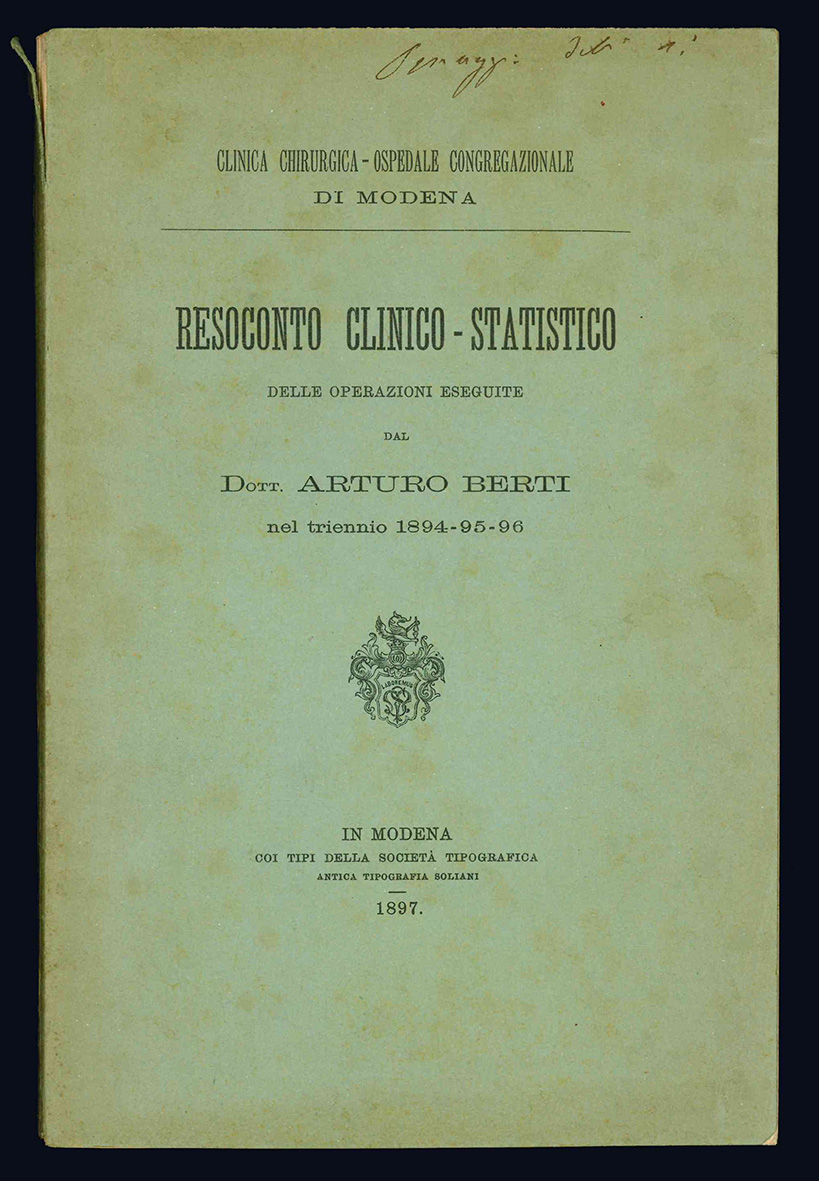 Resoconto clinico-statistico delle operazioni eseguite dal dott. Arturo Berti nel …