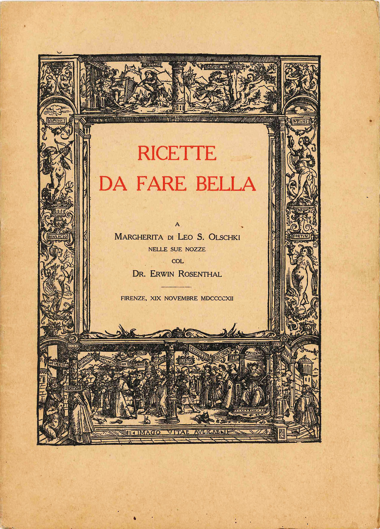 Ricette da fare bella. [Nozze della figlia di Leo S. …