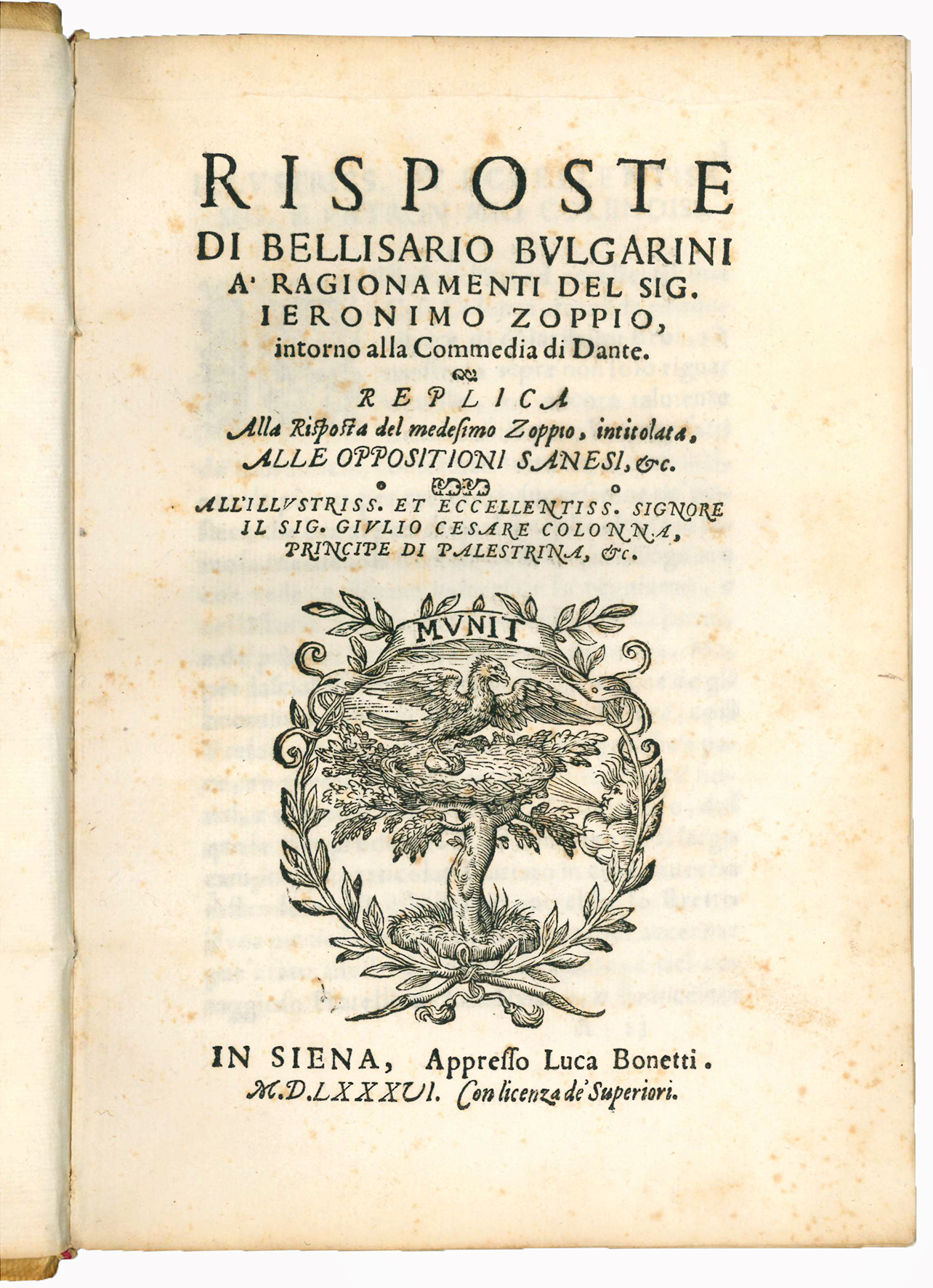 Risposte di Bellisario Bulgarini a' Ragionamenti del Sig. Ieronimo Zoppio, …