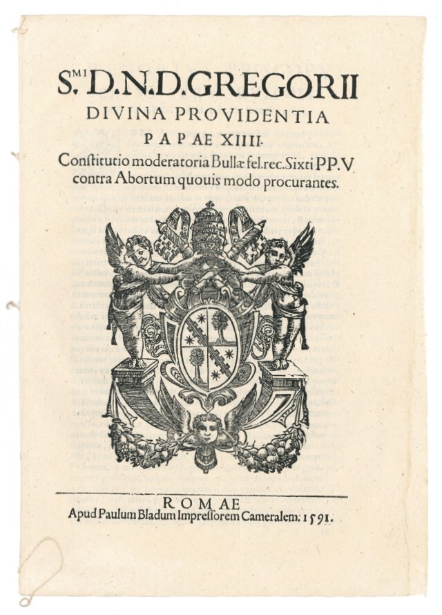 S.mi D.N.D. Gregorii divina providentia papae XIIII Constitutio moderatoria bullae …