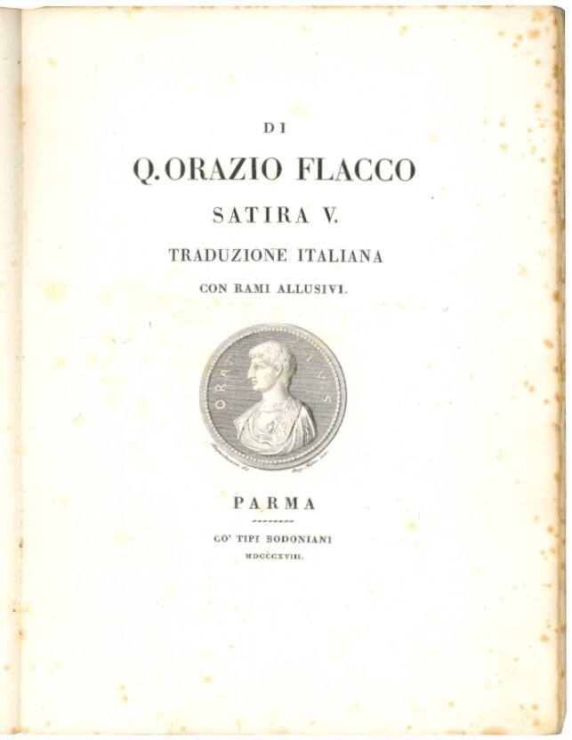 Satira V. Trad. italiana con rami allusivi.