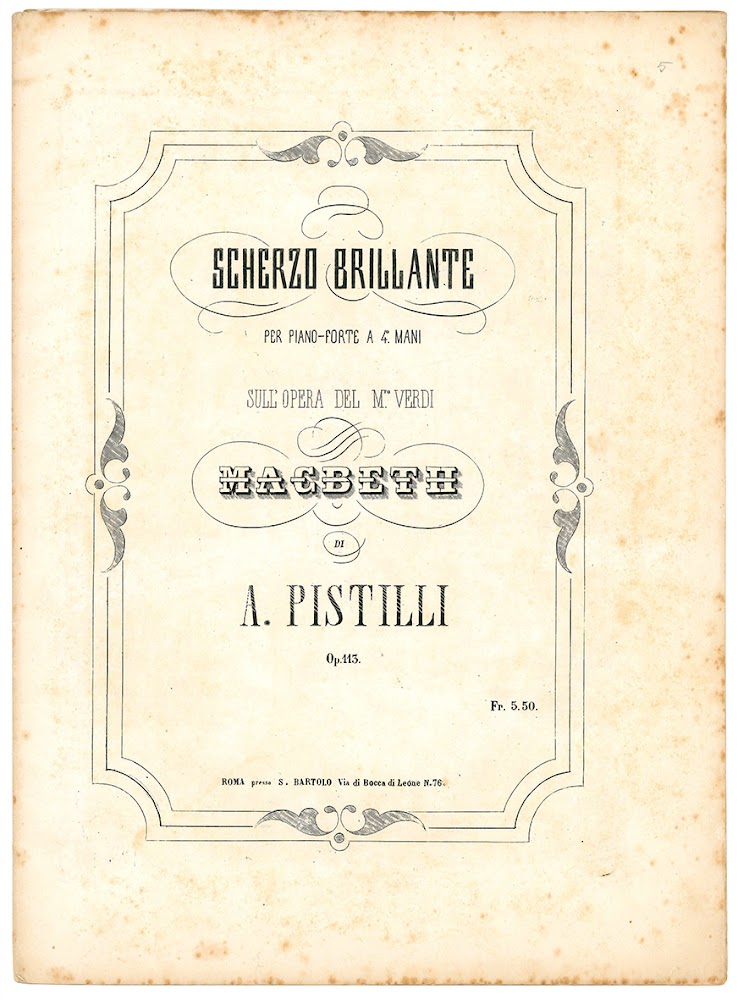 Scherzo brillante per piano-forte a 4 mani sull'opera del M.ro …