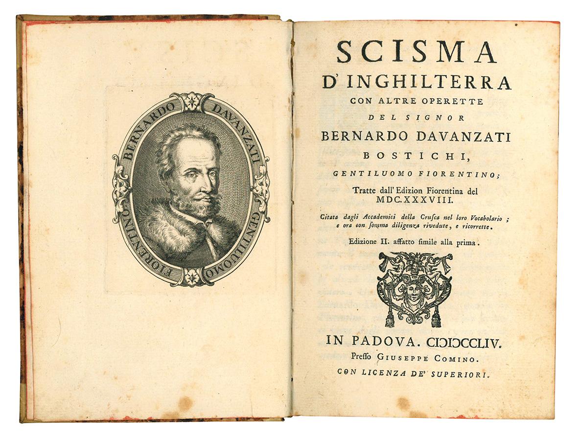 Scisma d'Inghilterra con altre operette del signor Bernardo Davanzati Bostichi, …