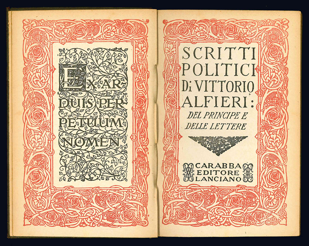 Scritti politici di Vittorio Alfieri a cura di Ettore Allodoli. …