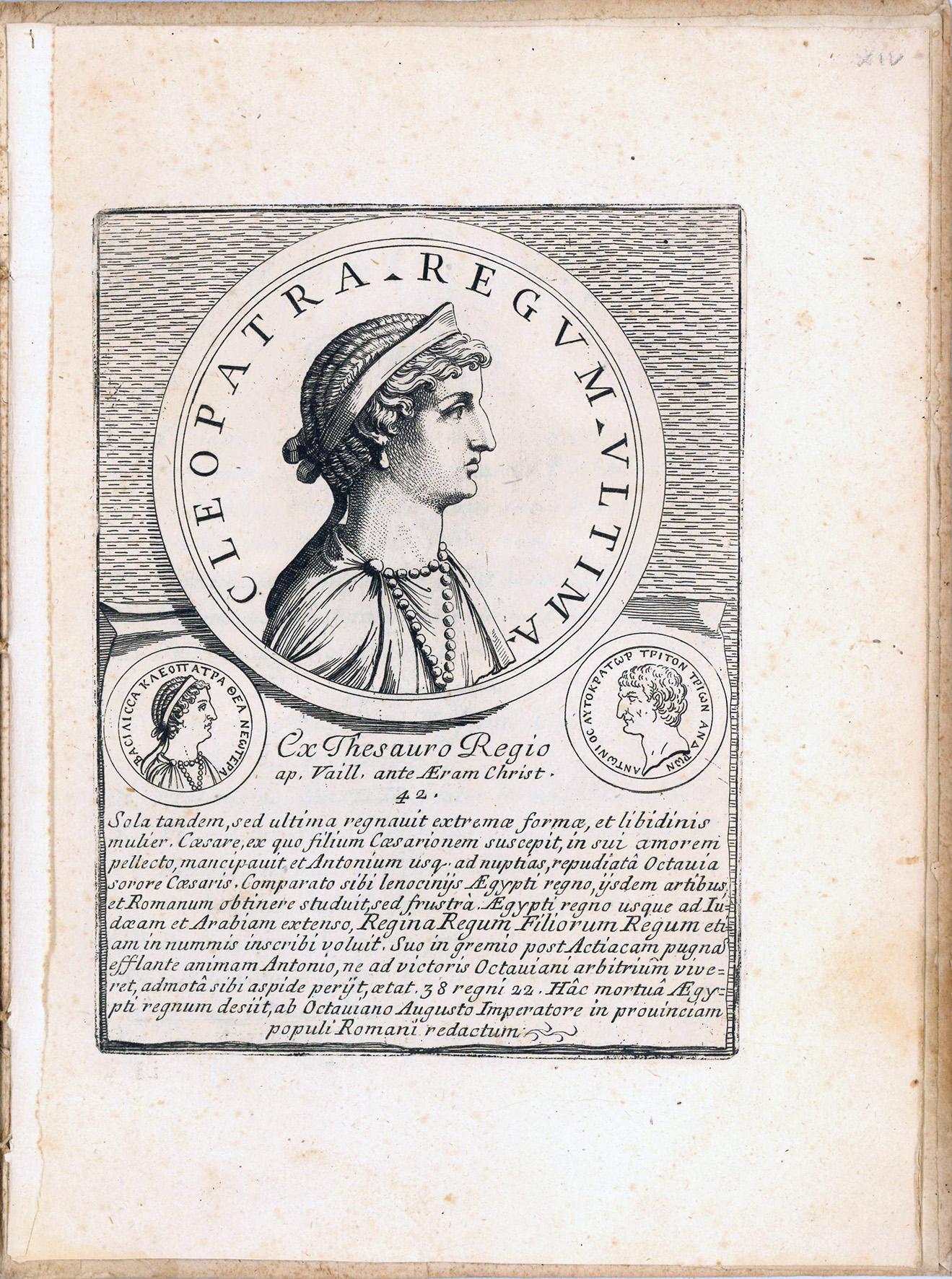 Series Ptolemaeorum regum Aegypti incisoribus iconum Caietano Piccinni characterum Ioanne …