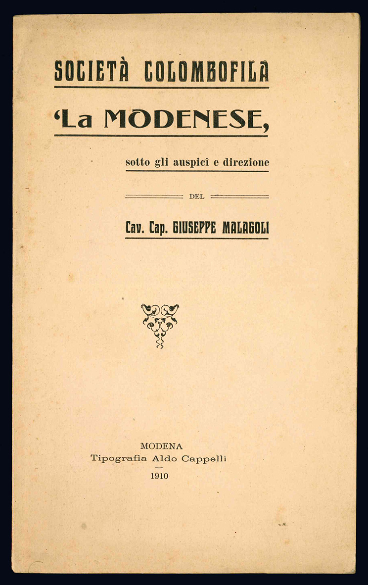 Società colombofila "La Modenese" sotto gli auspici e direzione del …