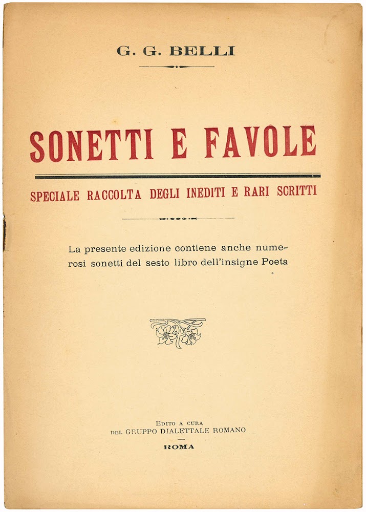 Sonetti e favole. Speciale raccolta degli inediti e rari scritti. …