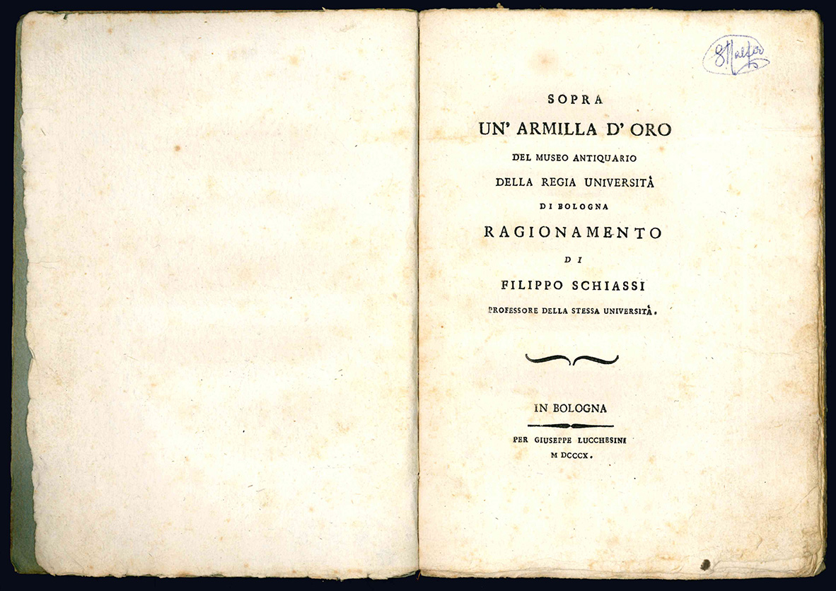 Sopra un'armilla d'oro del museo antiquario della Regia Università di …