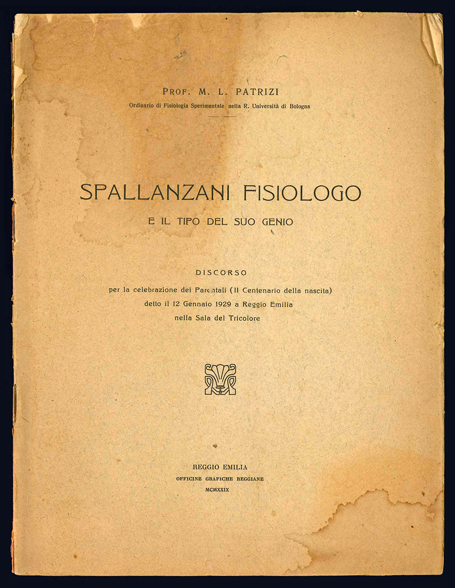 Spallanzani fisiologo e il tipo del suo genio. Discorso per …