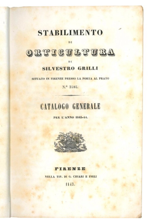 Stabilimento di orticultura: catalogo generale per l'anno 1843-44.