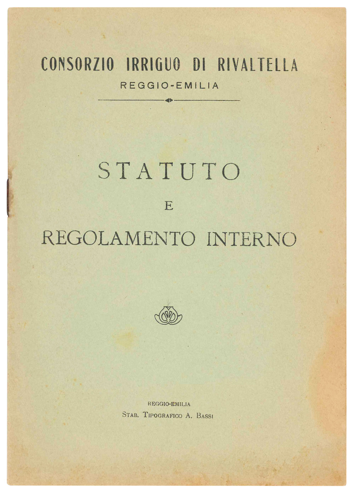 Statuto e regolamento interno.
